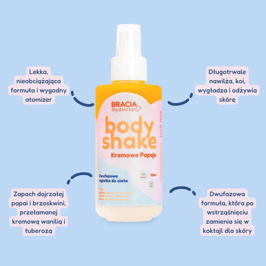 Kremowa papaja Body Shake | mgiełka do ciała 125ml