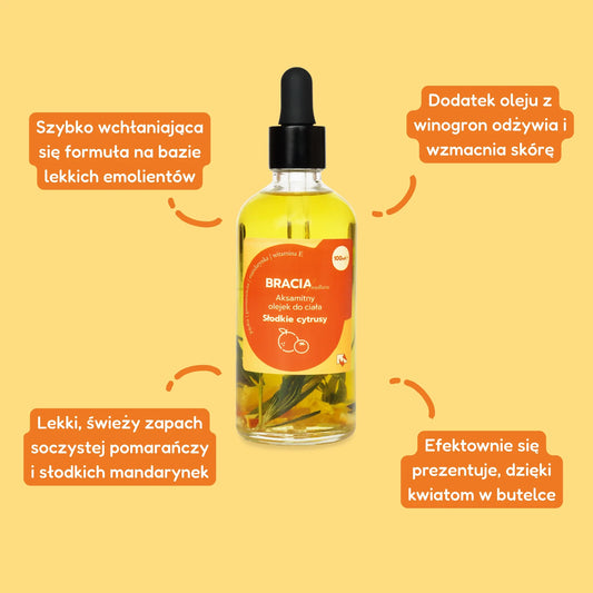 Słodkie cytrusy | aksamitny olejek do ciała | 100ml