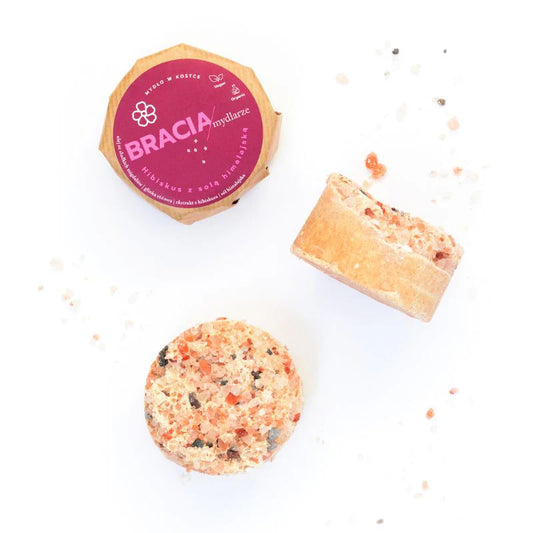 Hibiskus z solą himalajską | mydło peelingujące