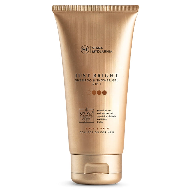 JUST BRIGHT FOR MEN 2w1 szampon i żel pod prysznic 170ml