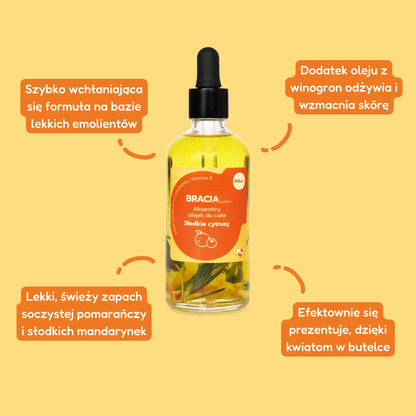 Słodkie cytrusy | aksamitny olejek do ciała | 100ml