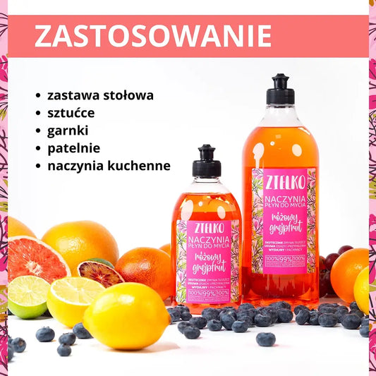ZIELKO Płyn do mycia naczyń RÓŻOWY GREJPFRUT 1l