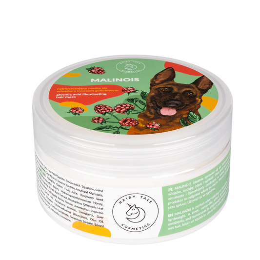 HAIRY TALE COSMETICS Malinois - nabłyszczająca maska do włosów z kwasem glikolowym 200 ml