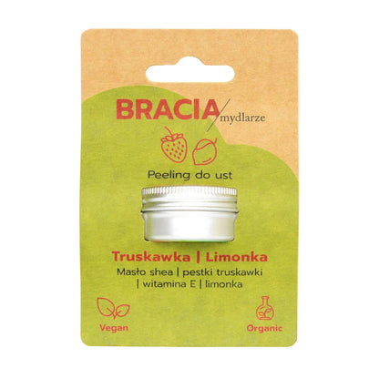 Truskawka i limonka | naturalny peeling do ust