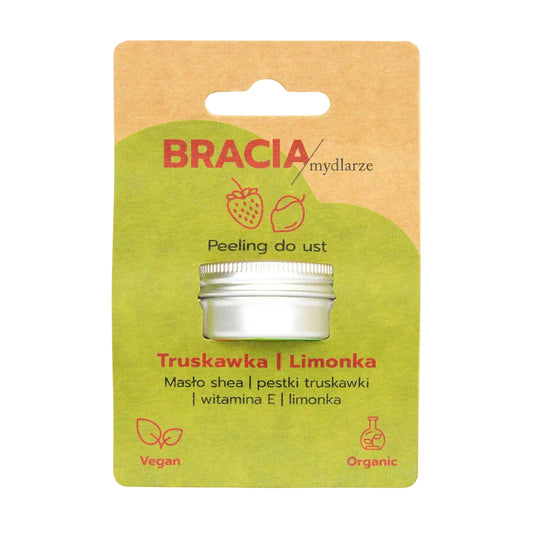 Truskawka i limonka | naturalny peeling do ust