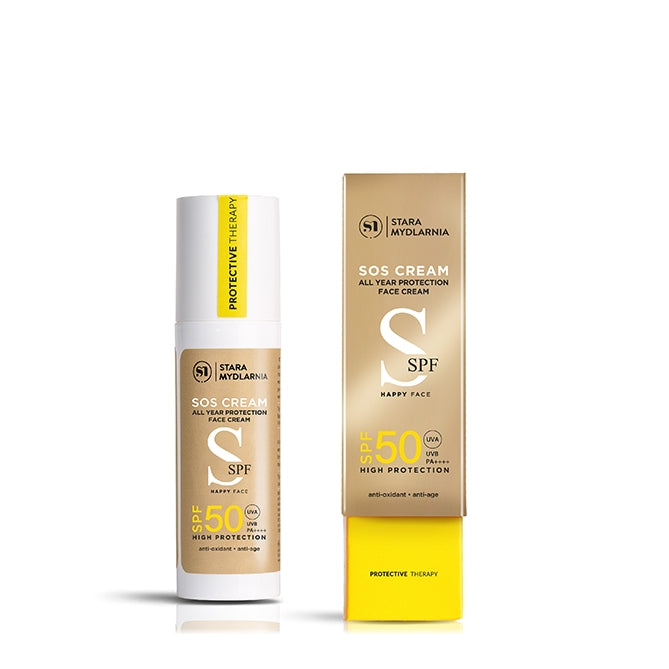 SOS SPF 50 przeciwzmarszczkowy ochronny krem do twarzy 50 ml